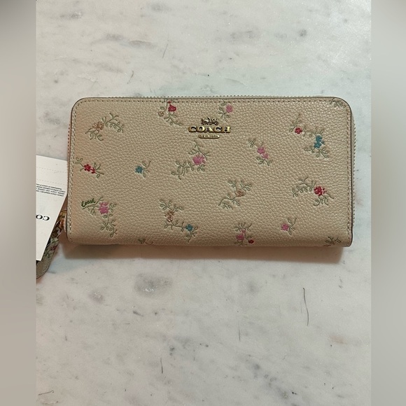 Coach zip wallet with floral print - Picture 1 of 3